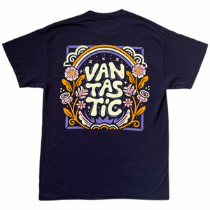 Flower power t-shirt - blackberry