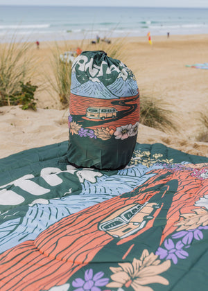 Back on the road again Quilted Camping Blanket - Limited Edition