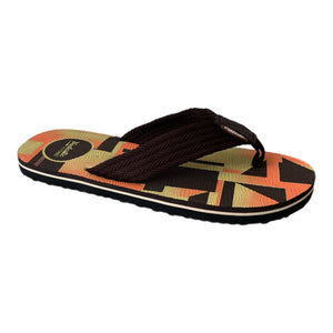 Mens flip-flops Chocolate/Tan/Orange