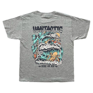 Kids ride or die T-shirt - heather grey