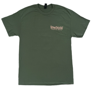 Adventure awaits t-shirt - army green