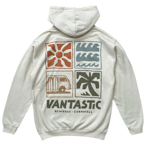 Surf Squares Hoodie - Vanilla