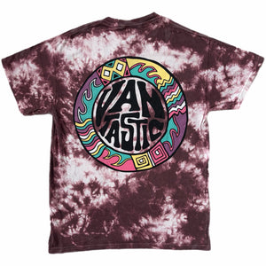 Throwback Tie-dye scrunch t-shirt - dark purple