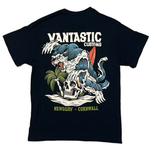 Wave Panther t-shirt - deep black