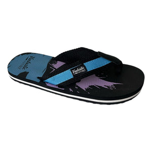 Ladies flip-flops Black/Sky Blue/Pink