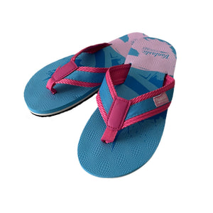 Ladies Flip-Flops Sky Blue/Pink/Turquoise