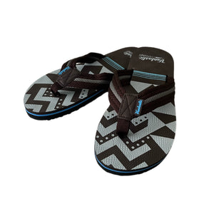 Men's flip-flops Chocolate/Blue/Grey