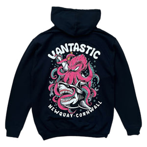 Shark attack Hoody - dark navy