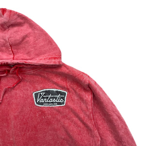 Stitch deluxe Acid wash Hoody - red