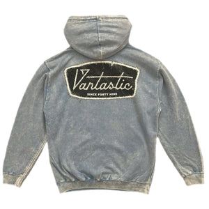 Stitch deluxe Acid wash Hoody - dusty blue