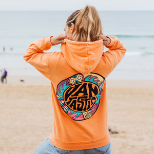 Throwback Acid wash Hoody - Orange