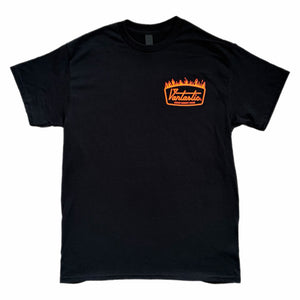 Deluxe flames t-shirt - black