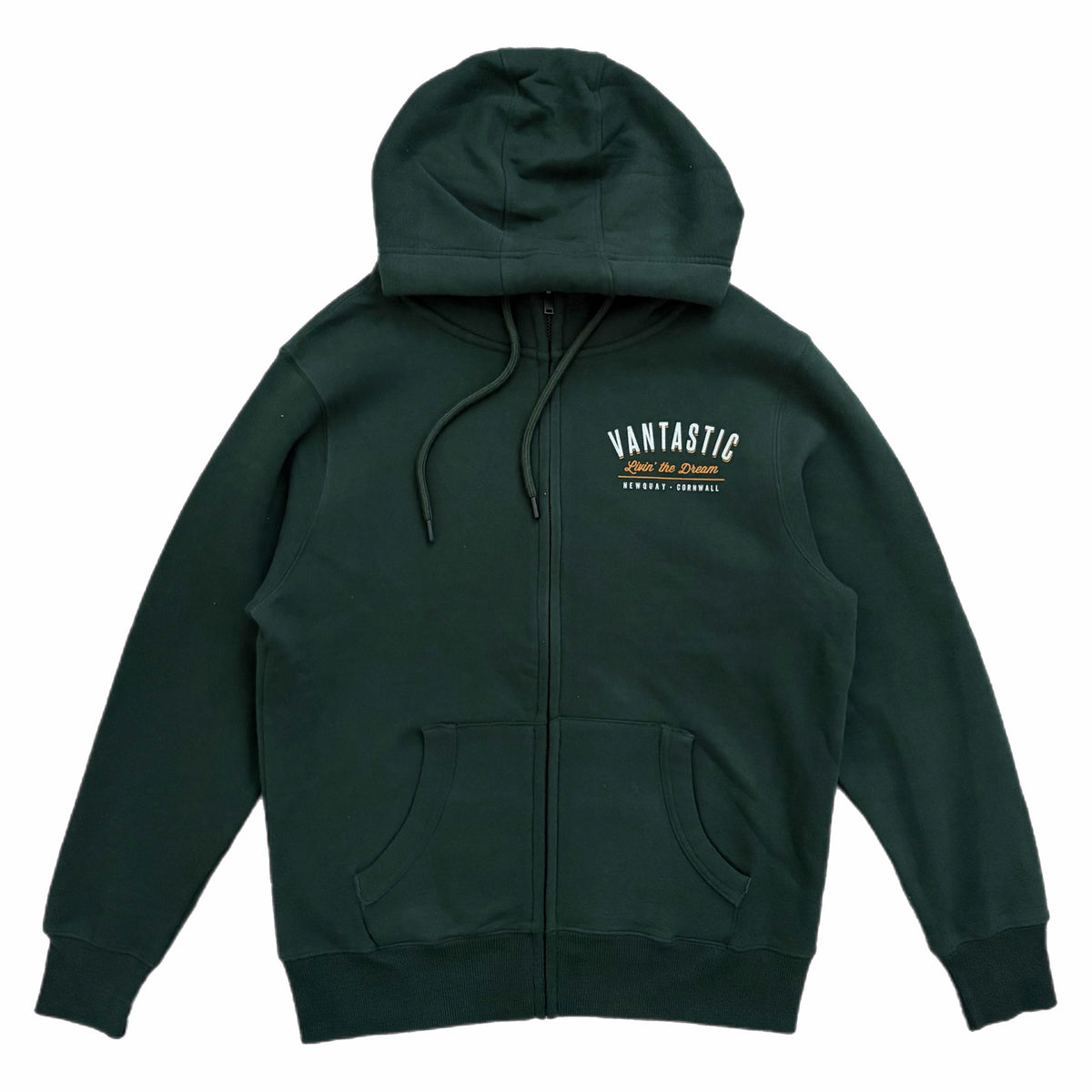 Living the dream Zip-Up Hoody - Forest Green
