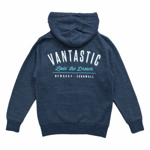 Living the dream Zip-Up Hoody - Heather Indigo