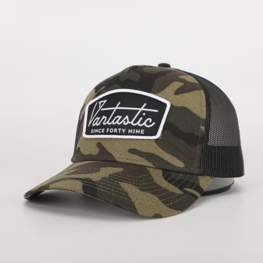 Deluxe Patch Trucker cap - camo green/Black