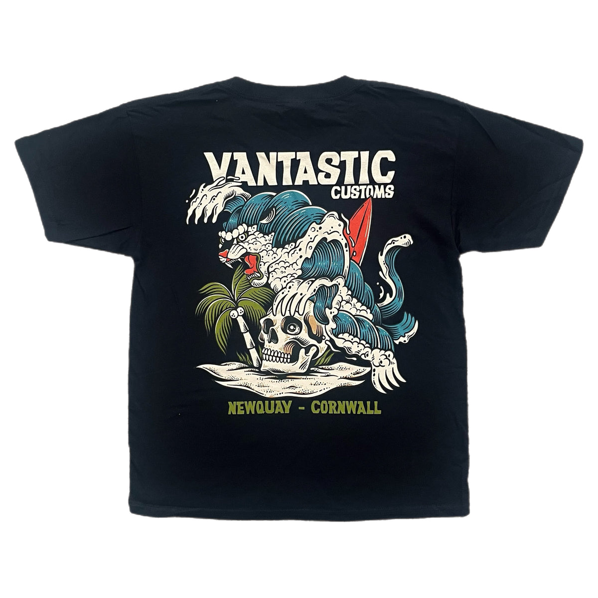 Kids Wave Panther T-shirt - Black