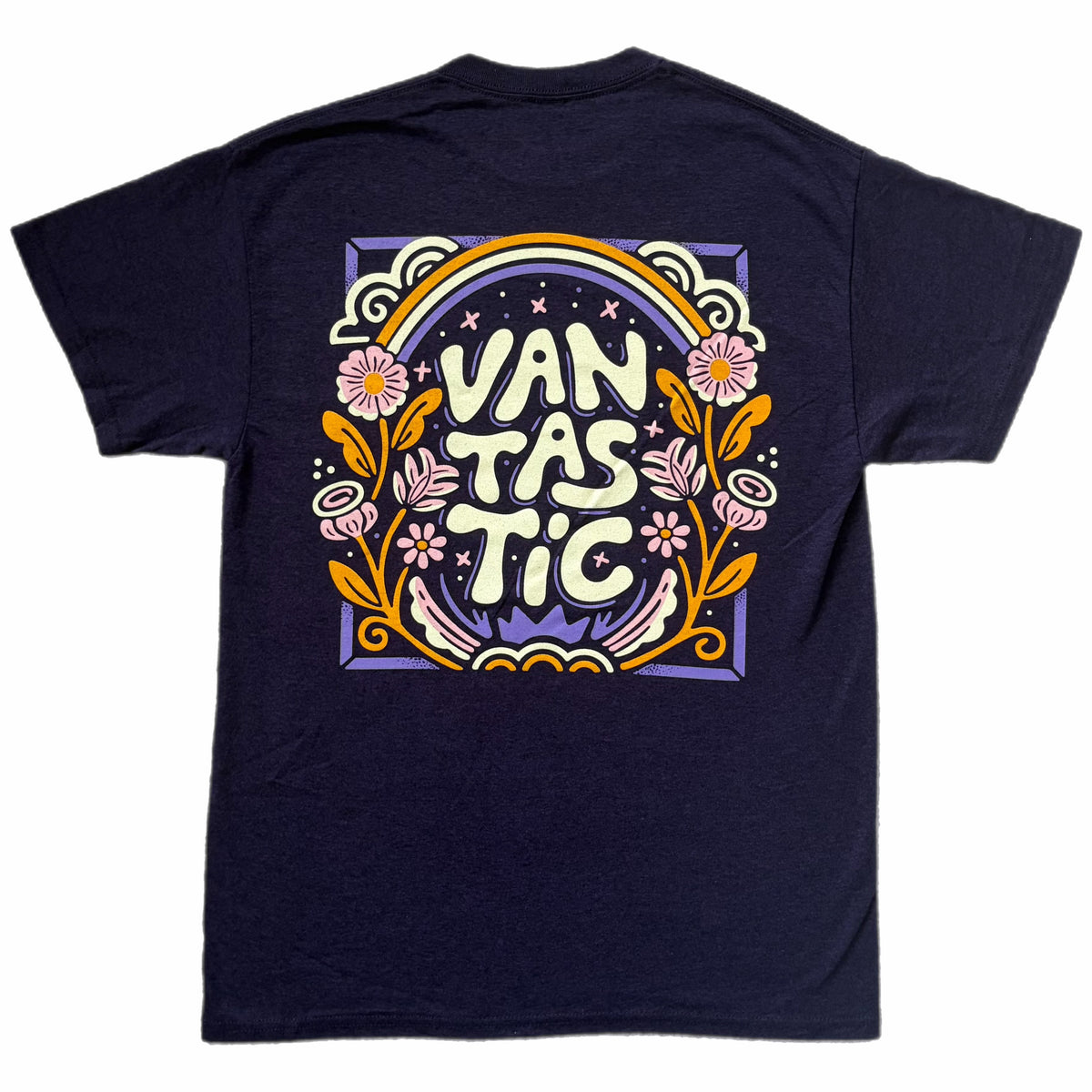 Flower power t-shirt - blackberry