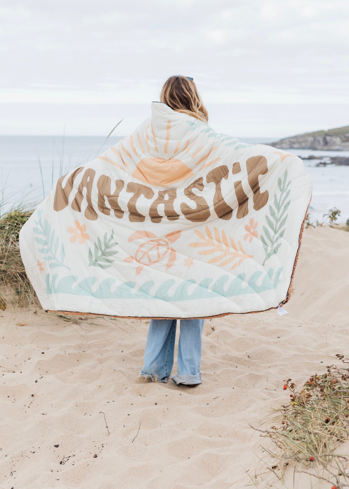 Turtle palms Quilted Camping Blanket - Limited Edition