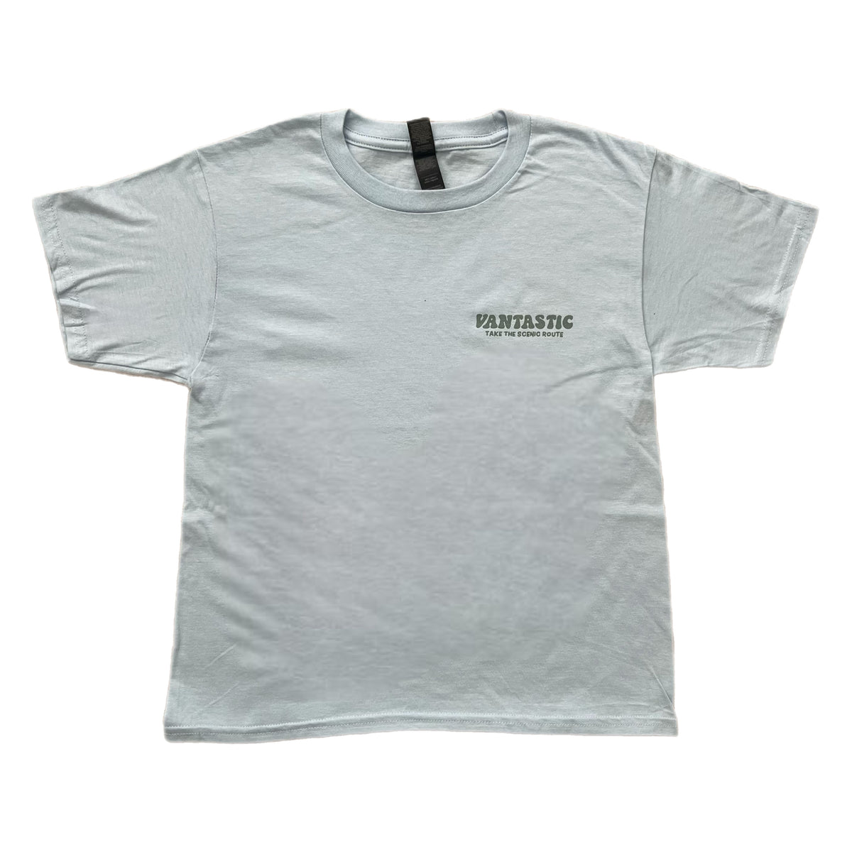 Kids take the scenic route T-shirt - baby blue