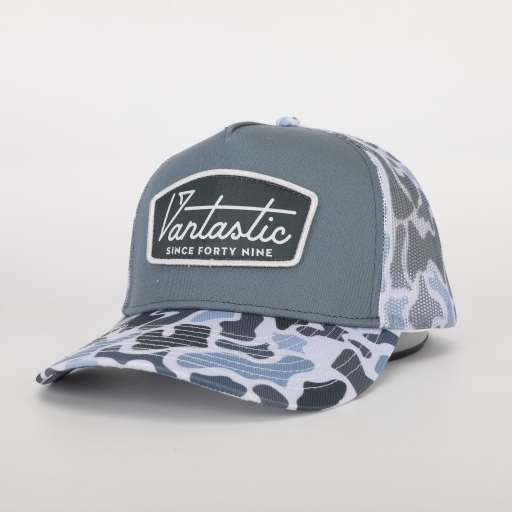 Deluxe patch trucker cap - blue camo