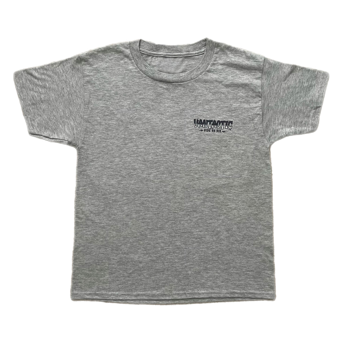 Kids ride or die T-shirt - heather grey