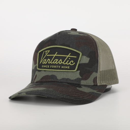 Deluxe patch trucker cap - camo