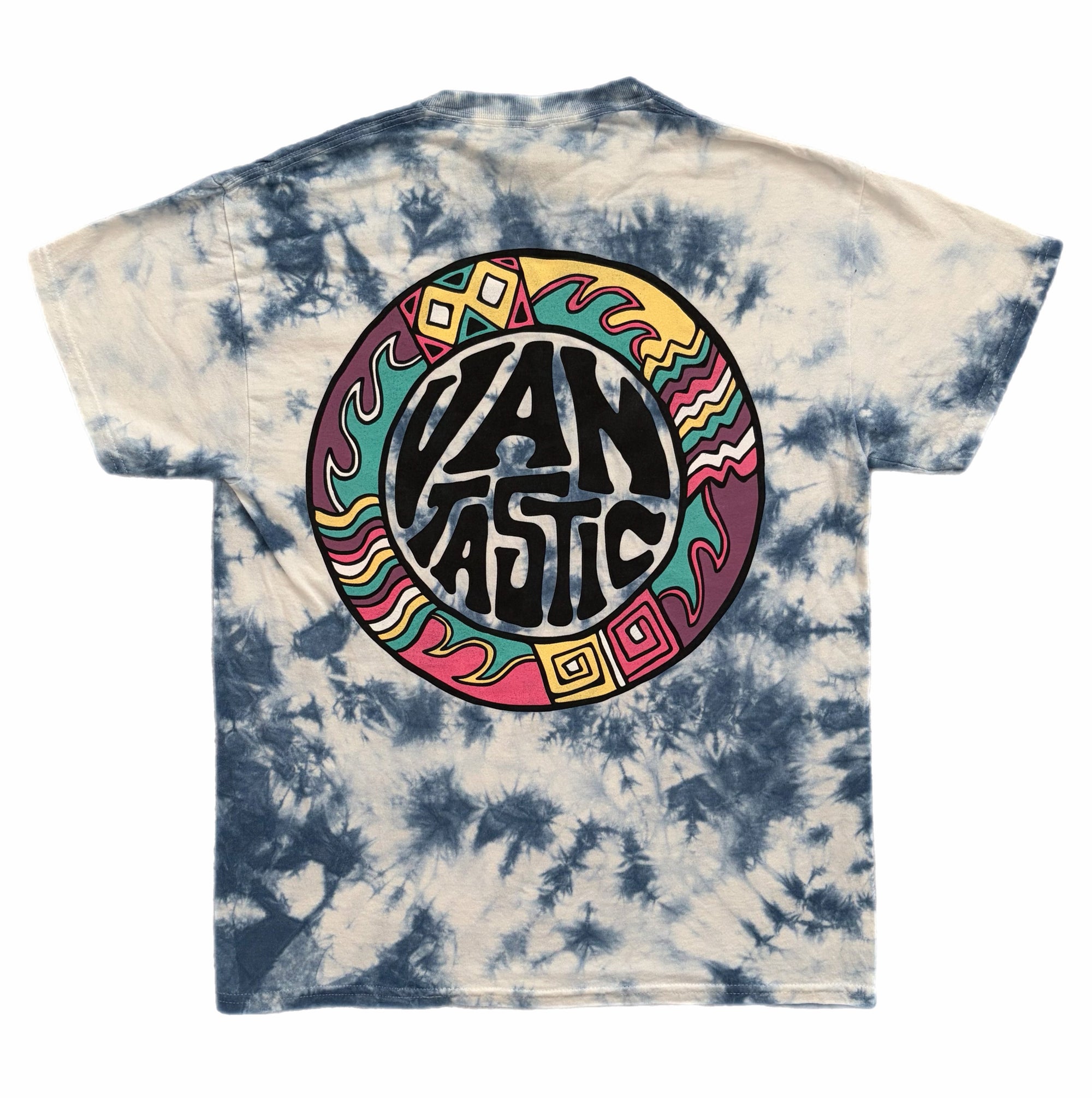 Throwback Tie-dye scrunch t-shirt - blue