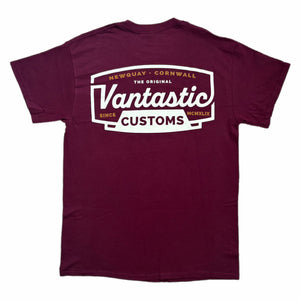 Vantastic customs T-shirt - maroon