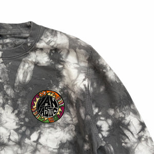 Throwback tie-dye scrunch sweatshirt - charcoal