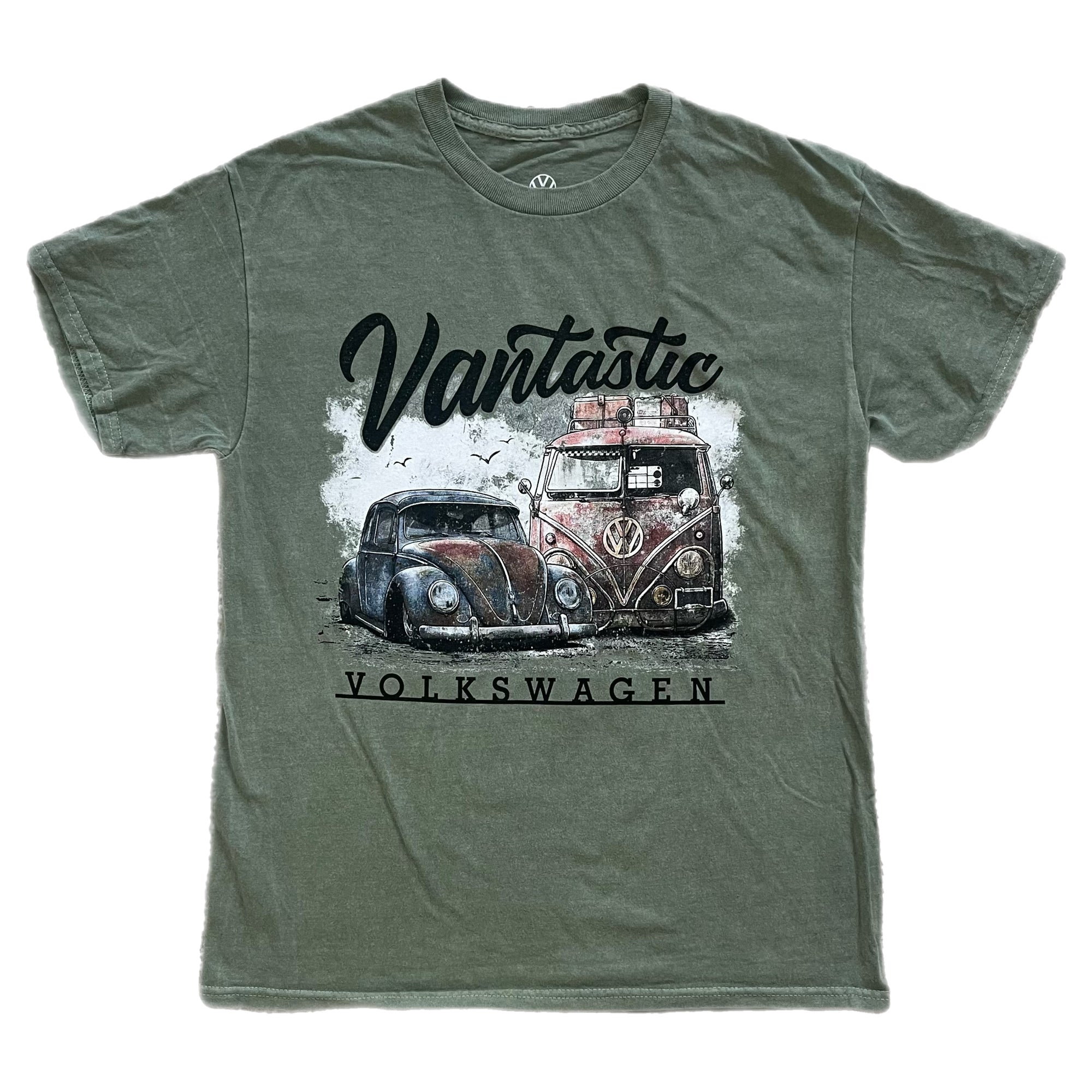 VW "Pentire" T-Shirt - Dusty Sage Surf Wash