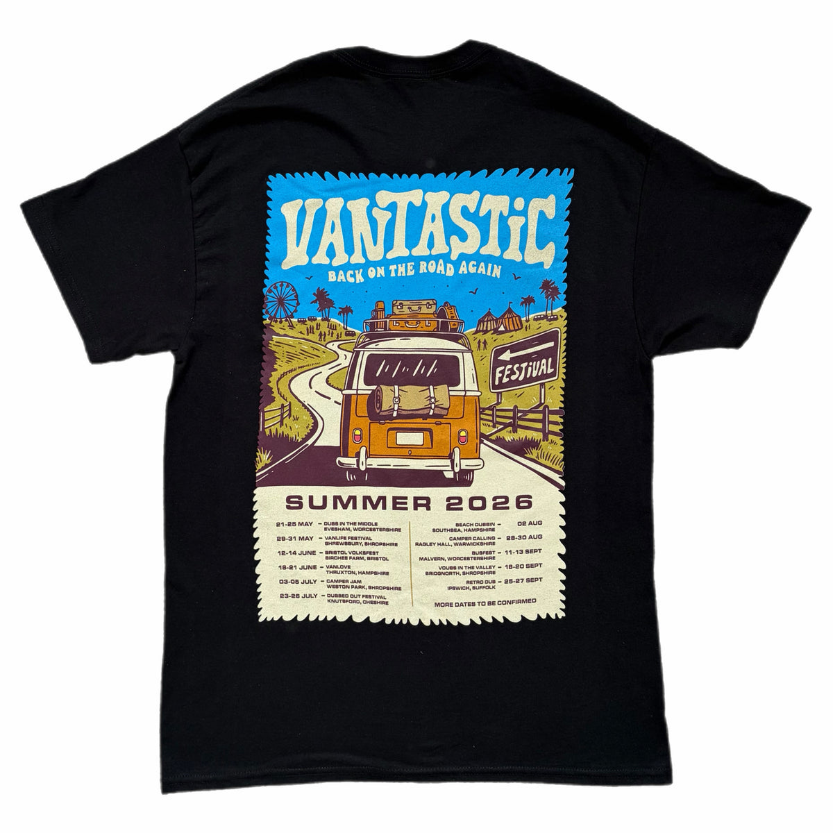 2026 UK festival Tour t-shirt - black