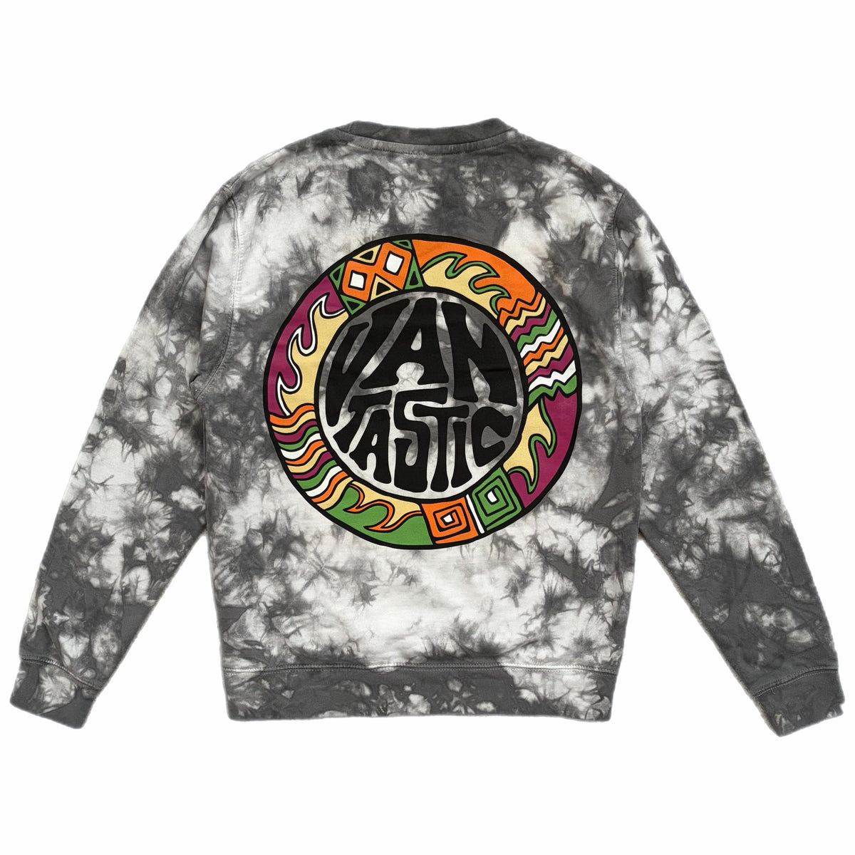 Throwback tie-dye scrunch sweatshirt - charcoal