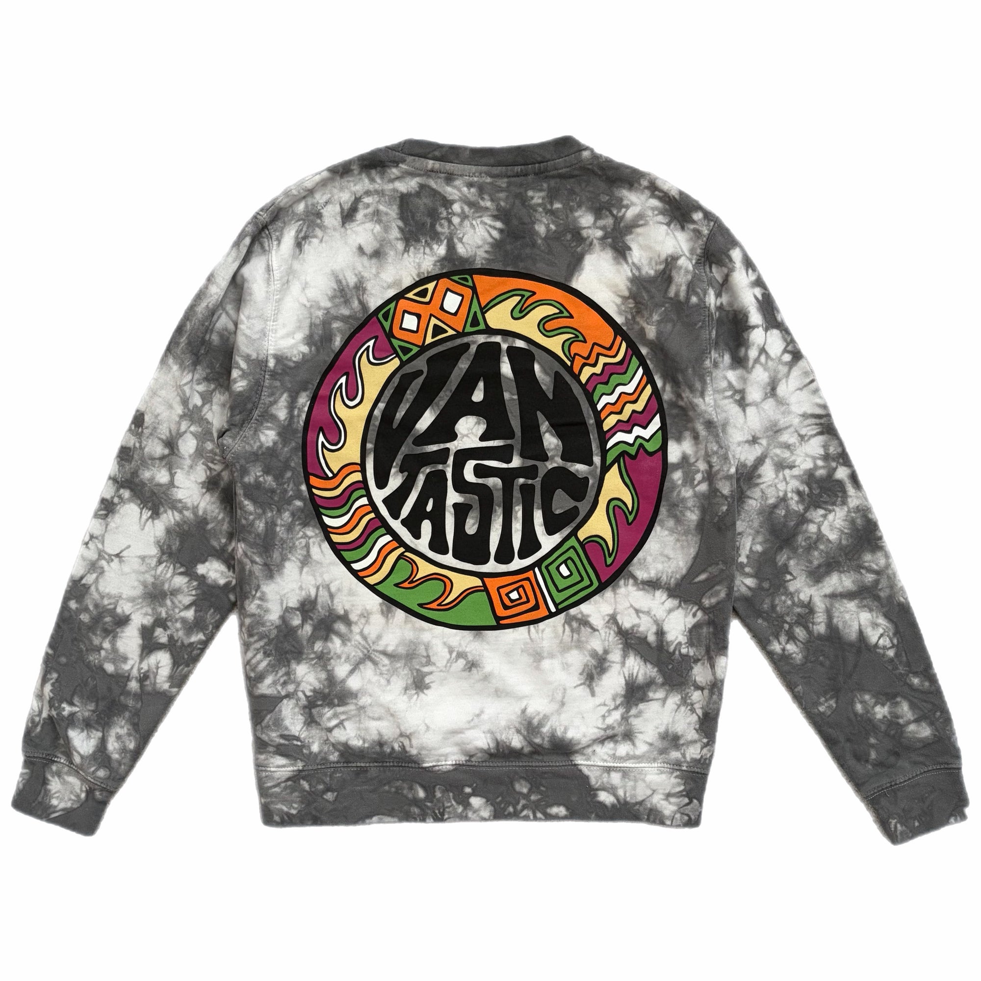 Throwback tie-dye scrunch sweatshirt - charcoal
