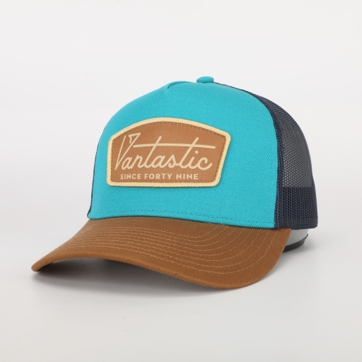 Deluxe patch trucker cap - jade/brown/black camo