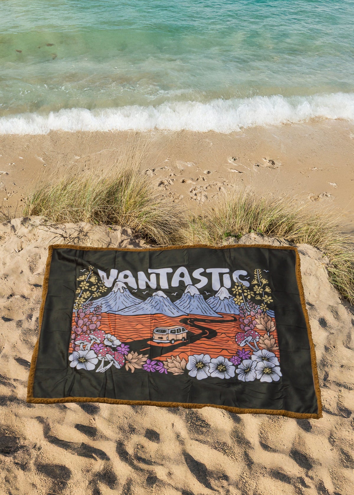 Back on the road Fleece Camping Blanket - Limited Edition