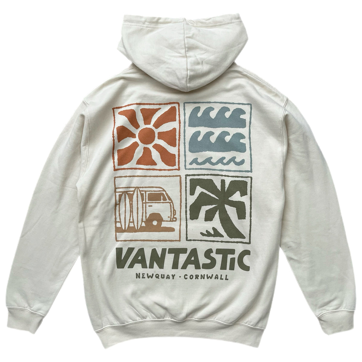 Surf Squares Hoodie - Vanilla