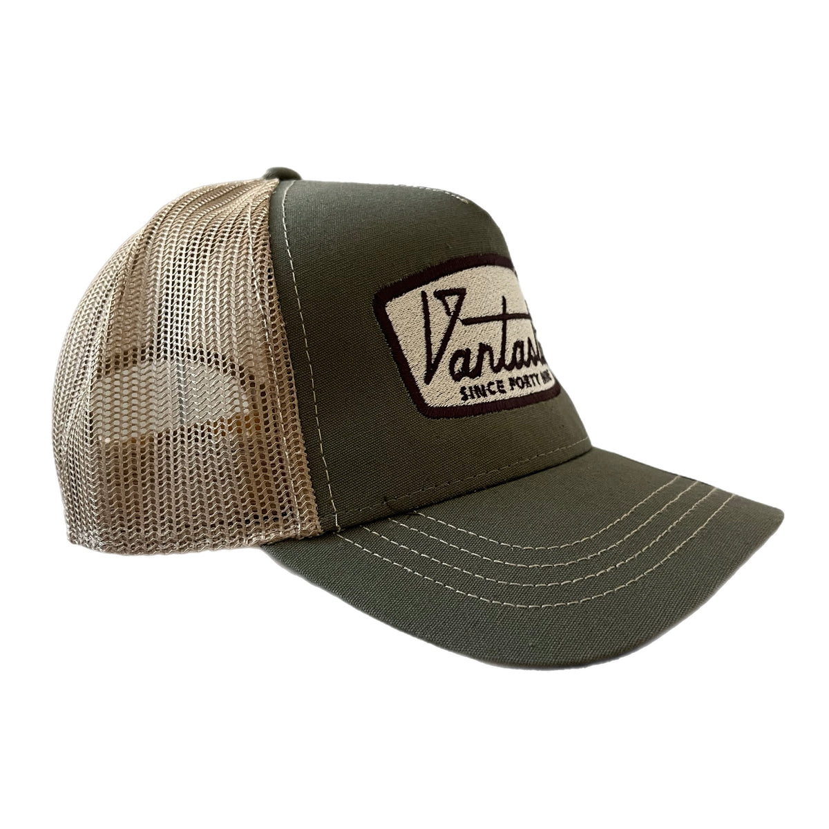 Deluxe trucker cap - khaki/stone