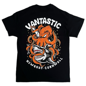 Shark Attack T-Shirt - Deep Black