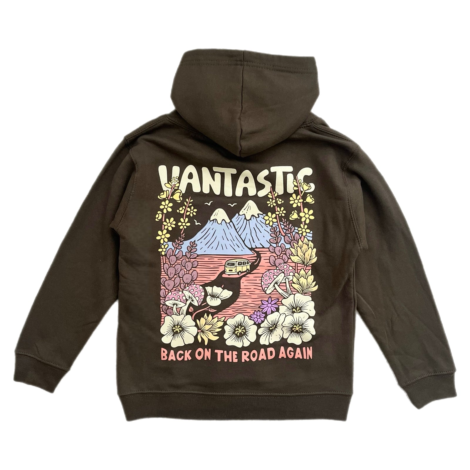 Kids Back On The Road Again  Hoody - Khaki