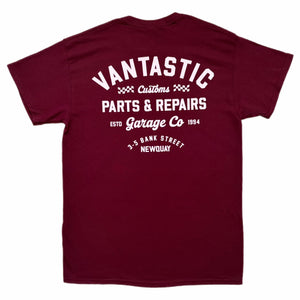 Parts & repairs t-shirt - maroon