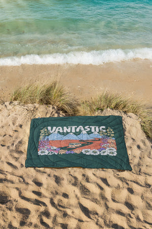 Back on the road again Quilted Camping Blanket - Limited Edition