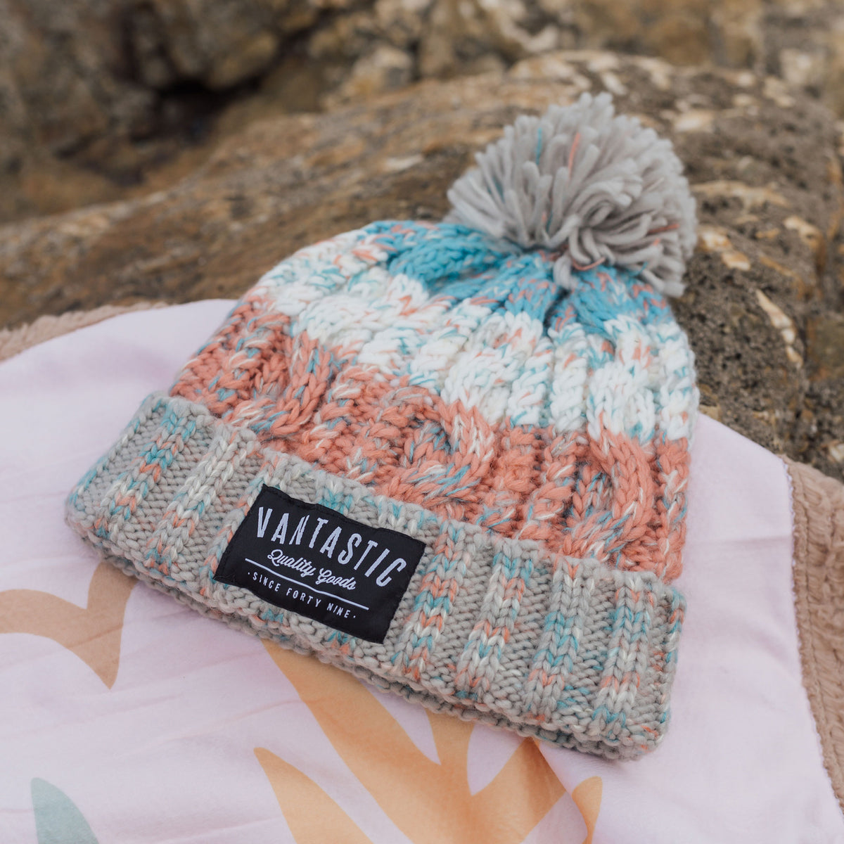 Cohesion Bobble Beanie - Vanilla
