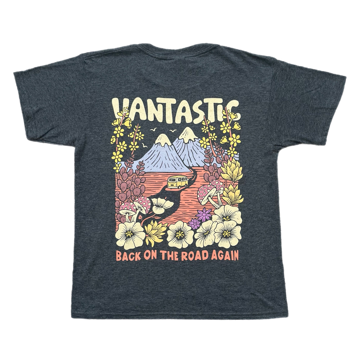 Kids Back on the Road again T-shirt - heather Charcoal