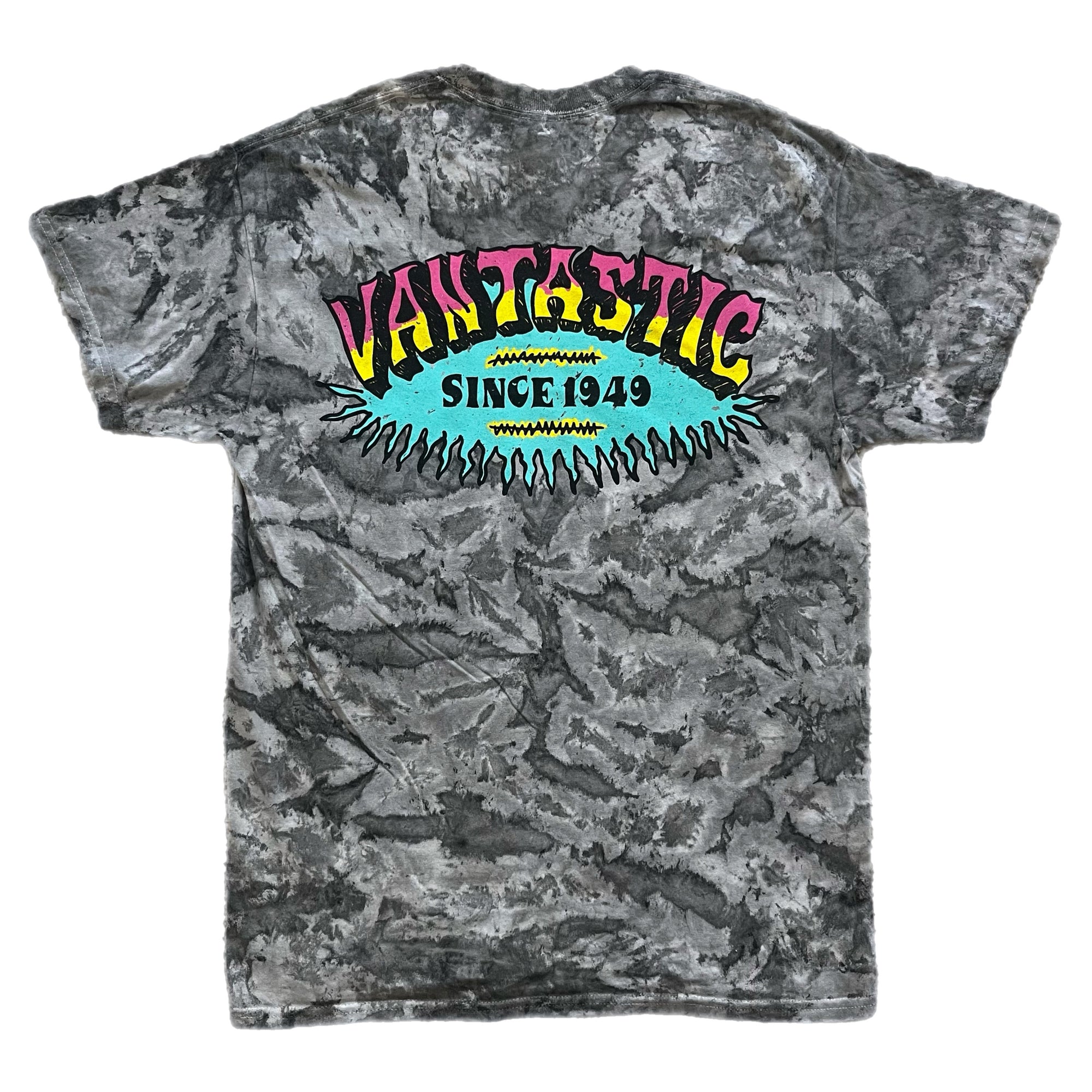 Tie-dye surf t-shirt - Charcoal Blaster Wash