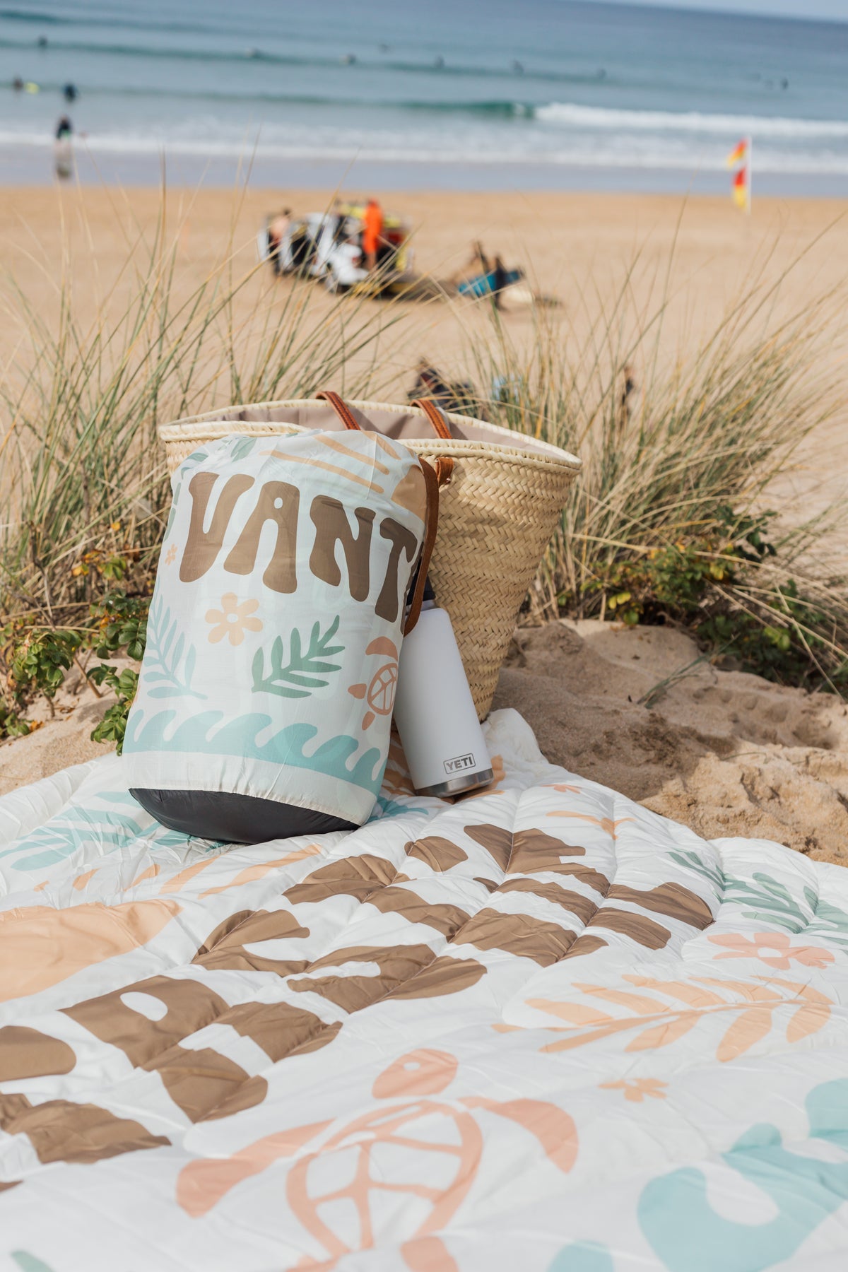 Turtle palms Quilted Camping Blanket - Limited Edition