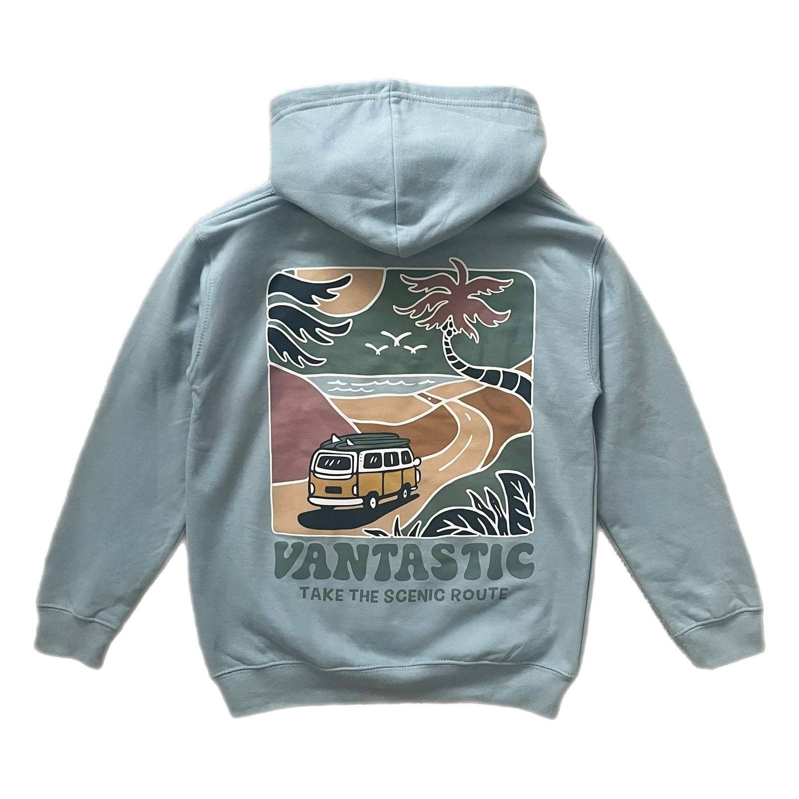 Kids Take The Scenic route Hoody - baby blue