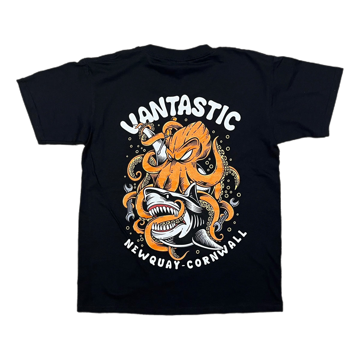 Kids Shark Attack T-shirt - Black