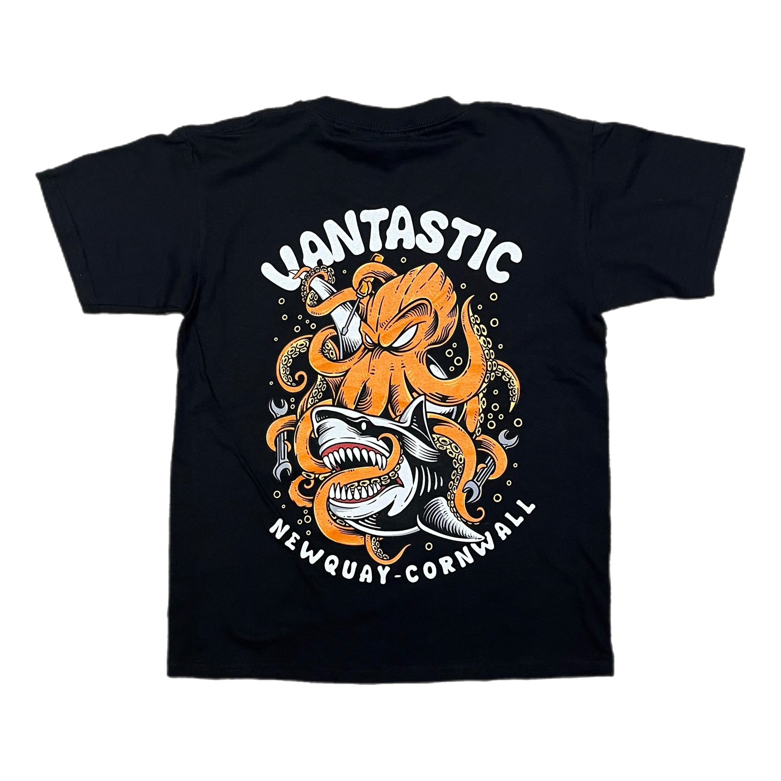 Kids Shark Attack T-shirt - Black