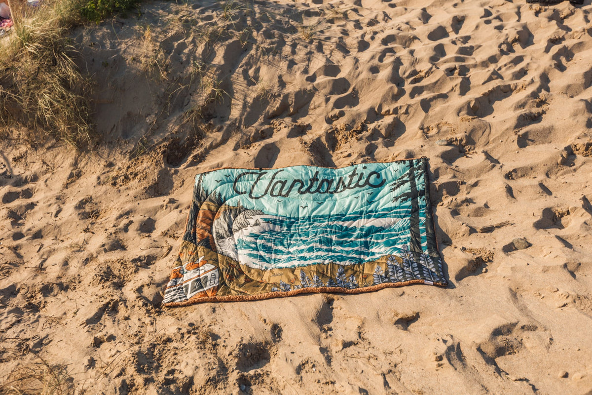 Living on the edge Quilted Camping Blanket - Limited Edition