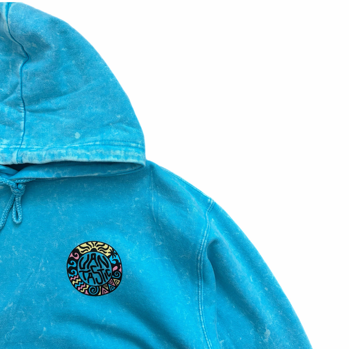 Circle of dreams Acid wash Hoody - blue